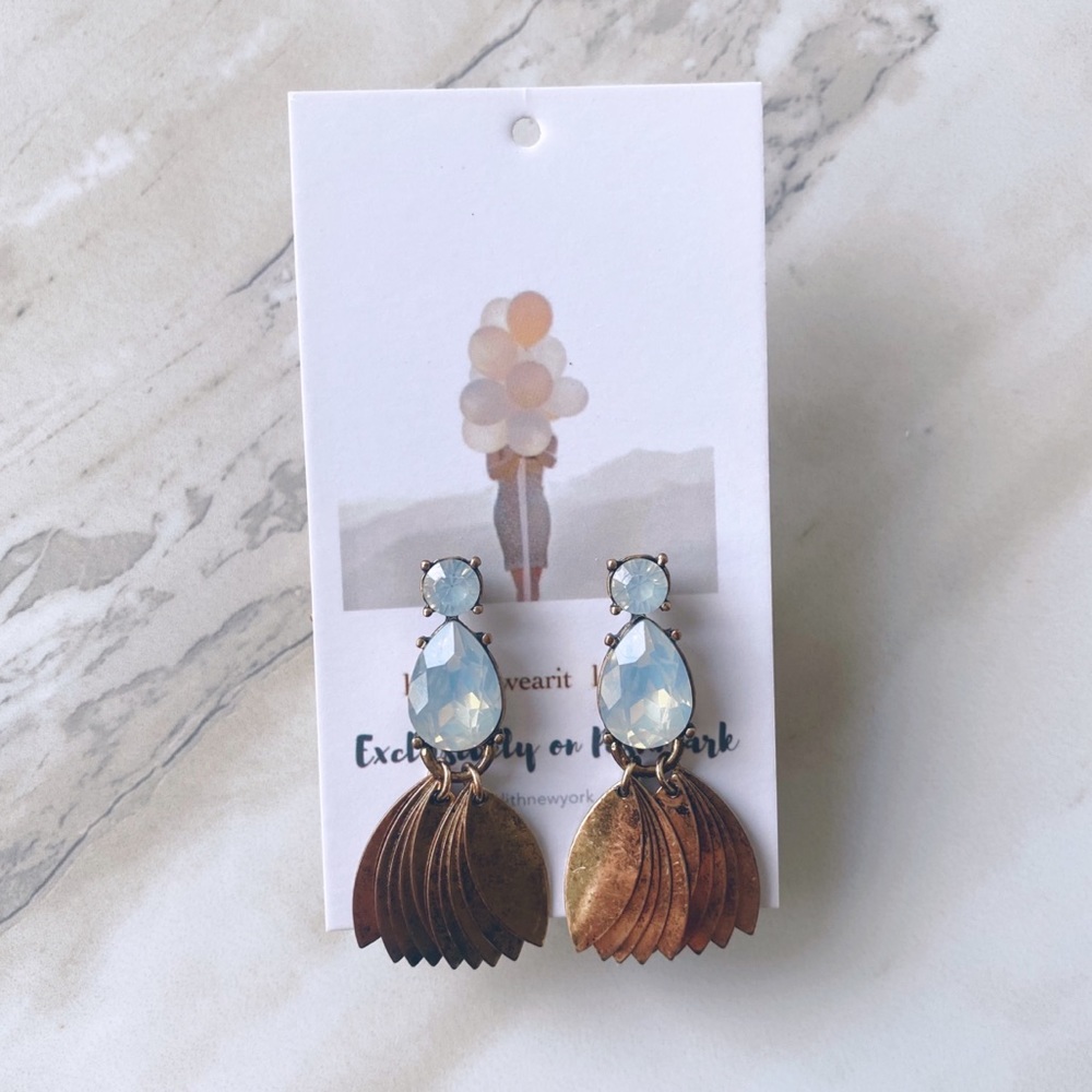 Crystal TearDrop Earrings NWT